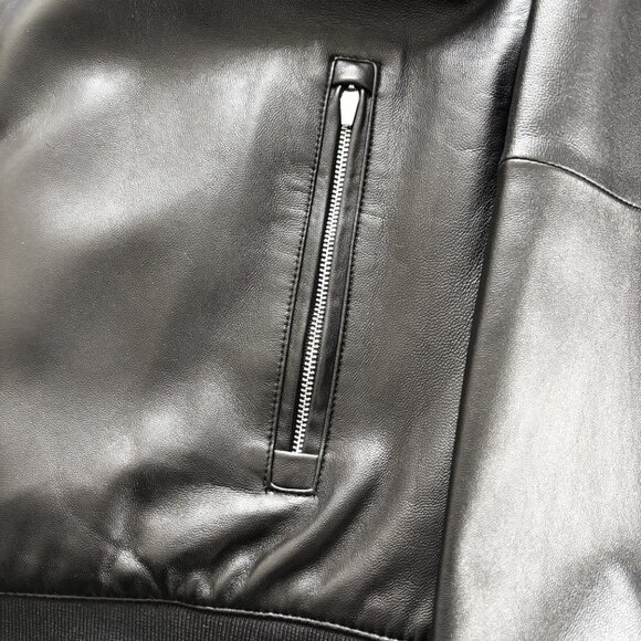 Lambskin Leather Bomber Jacket by Cadogan - Picture 7 of 7